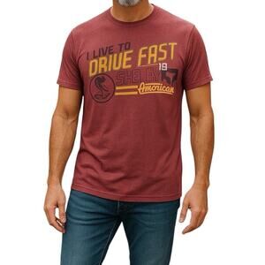 Shelby Official "I Live to Drive Fast" Shelby American Graphic T-shirt Red XL